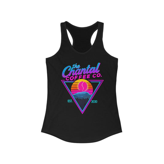 Retro Neon Chantal Coffee Shirt for Women